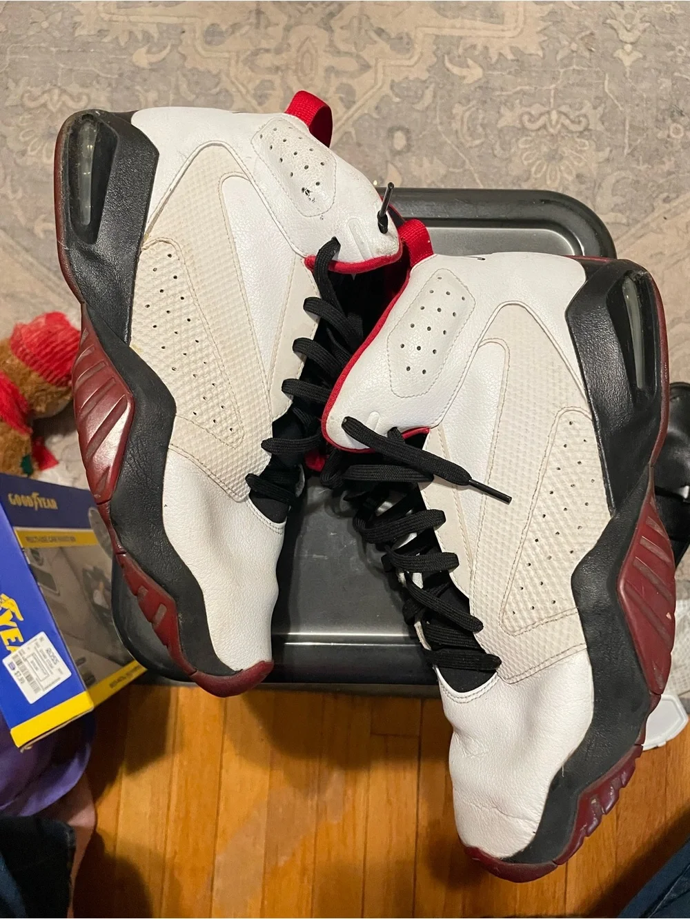Jordan Men’s Athletic Shoes - White/Black/Red